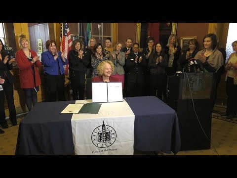 Dopegirl of the Day: Mayor Biskupski Signs Gender Pay Equity Policy - 92.5 The Beat