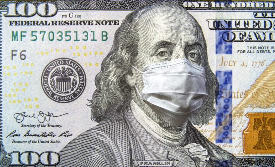 Covid-19,Coronavirus,In,Usa,,100,Dollar,Money,Bill,With,Face - 92.5 The Beat
