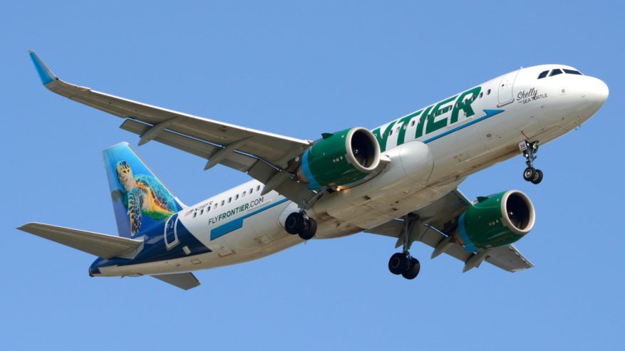 Philadelphia,,Pa,-,April,28th,,2018:,A,Frontier,Airlines,Airbus - 92.5 The Beat