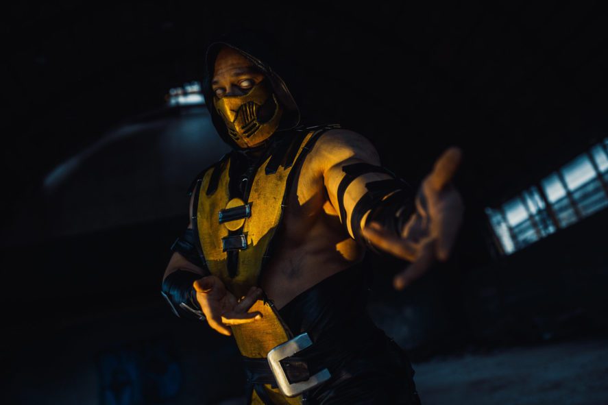 Dnipro,,Ukraine,-,September,29,,2019:,Cosplayer,Portrays,Scorpion,From - 92.5 The Beat
