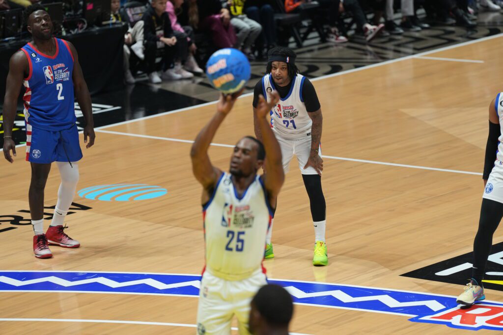 21 Savage at Celebrity All-Star Game in Utah, Photo by Talmage Garn