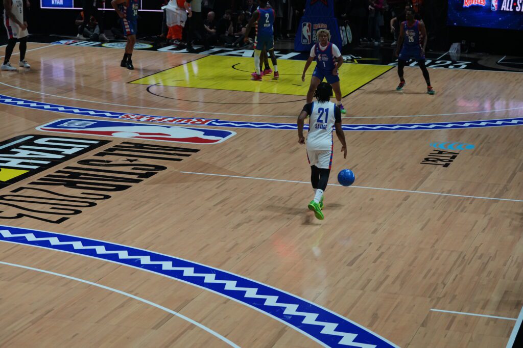 21 Savage at Celebrity All-Star Game in Utah, Photo by Talmage Garn