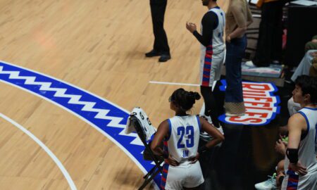 Janelle Monáe at the 2023 NBA All-Star Celebrity Game