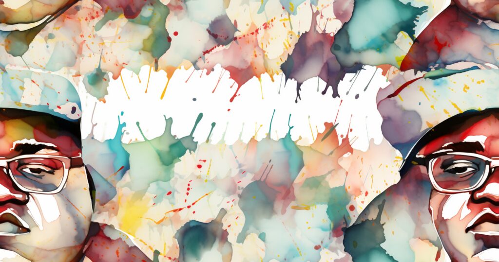 Biggie Smalls Watercolor Portrait by Talmage Garn | 92.5 The Beat Best 90s Hip-Hop Songs