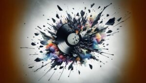 vinyl-record-exploding-talmage-garn | 92.5 The Beat vinyl record art by talmage garn