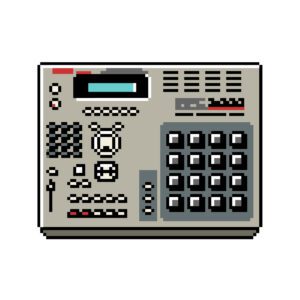 Drum,Machine,Mpc,2000,In,8bit,Pixel,Art,Style | 92.5 The Beat mpc3000 8-bit illustration