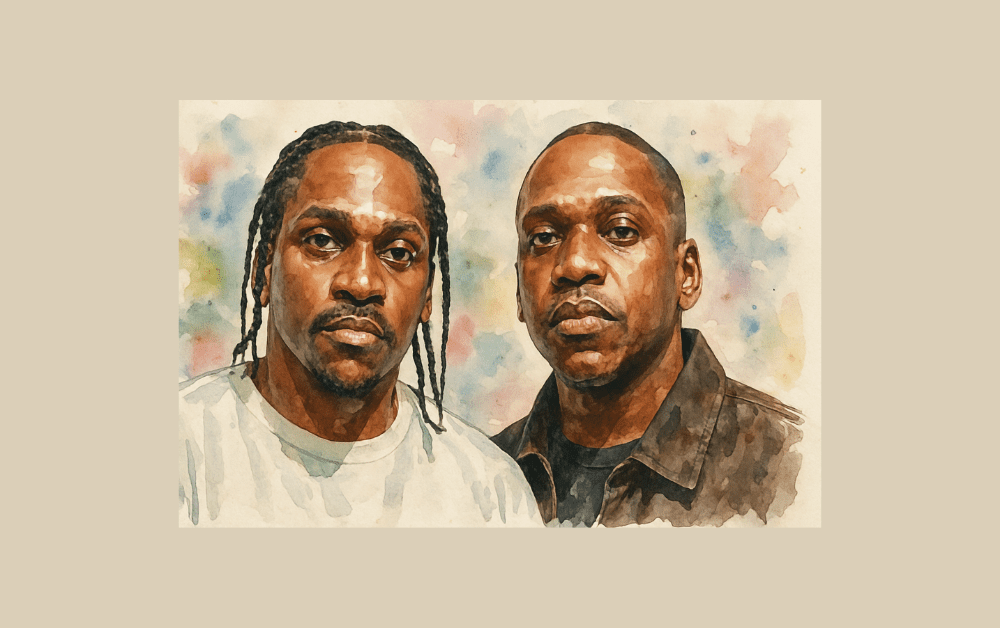 clipse watercolorpainting - 92.5 The Beat Clipse - No Malice and Pusha T