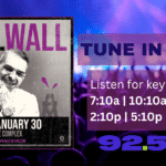 Promotional banner for a radio contest: Paul Wall poster with 'Tune in to win' and keyword times on 92.5 The Beat.